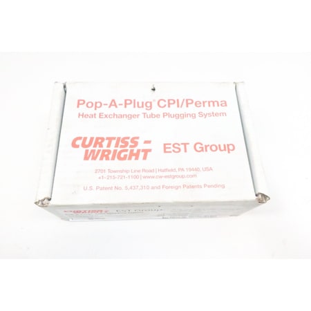 Curtiss-Wright Pop-A-Plug Kit 0.649/0.65In Heat Exchanger Parts And Accessory V-649-S